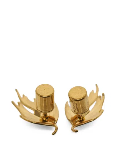 Jil Sander Wing-detail Earrings In Gold