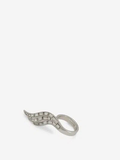 Jil Sander Angel Wing Ring In Silver
