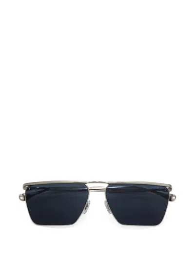 Jil Sander Wireframe Rectangle-frame Sunglasses In Silver