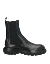 Jil Sander Black Black Leather Chelsea Boots In Black