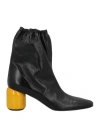 Jil Sander Woman Ankle Boots Black Size 11 Soft Leather In Black
