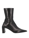 Jil Sander Woman Ankle Boots Black Size 6 Leather