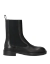 Jil Sander Black Boots With Elastic Side Pannels In Leather Woman In Black