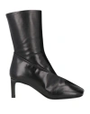 Jil Sander Woman Ankle Boots Black Size 8 Leather In Black