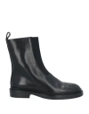 Jil Sander Woman Ankle Boots Black Size 7 Soft Leather In Black