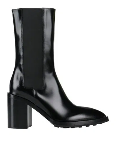 Jil Sander Woman Ankle Boots Black Size 8 Leather