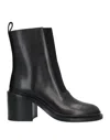 Jil Sander Woman Ankle Boots Black Size 8 Soft Leather