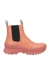 Jil Sander Woman Ankle Boots Camel Size 6 Soft Leather In Beige