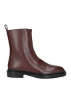 Jil Sander Woman Ankle Boots Chocolate Brown Size 8 Soft Leather