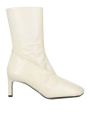 Jil Sander Square-toe Ankle Boots In White