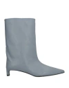 Jil Sander Woman Ankle Boots Grey Size 11 Calfskin