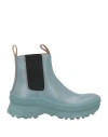 Jil Sander Woman Ankle Boots Grey Size 8 Soft Leather