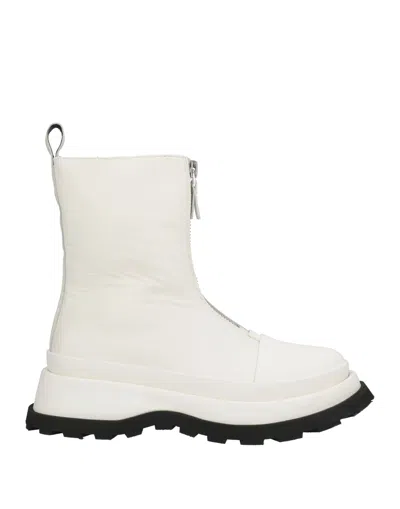 Jil Sander Ankle Boots In White