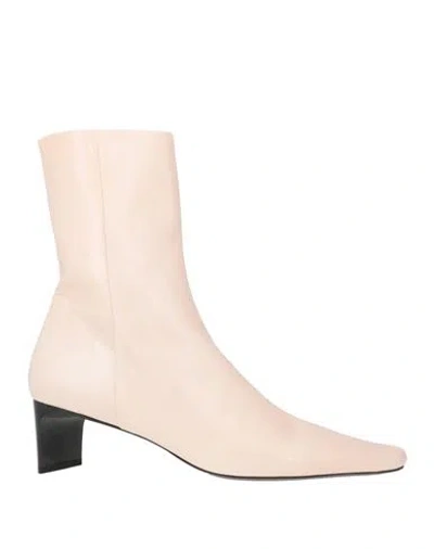 Jil Sander Woman Ankle Boots Light Pink Size 10 Leather