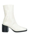Jil Sander Woman Ankle Boots Off White Size 7 Leather In Off White