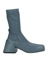Jil Sander Woman Ankle Boots Slate Blue Size 6 Leather