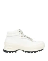 Jil Sander Ssense Exclusive Off-white Leather Hiking Boots In White