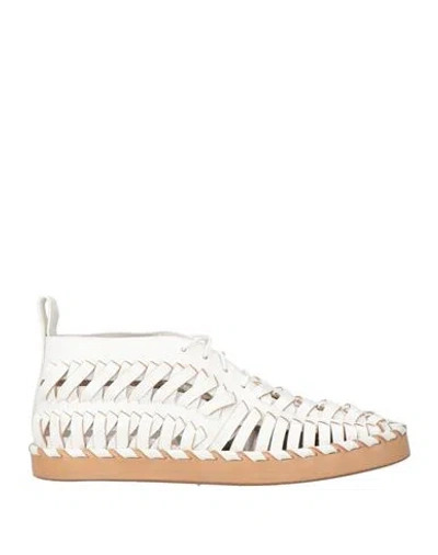 Jil Sander Woman Ankle Boots White Size 7.5 Calfskin