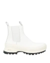 Jil Sander Ankle Boots Vibram Leather White Optic White In White