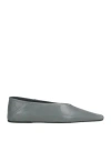 Jil Sander Woman Ballet Flats Lead Size 6 Soft Leather