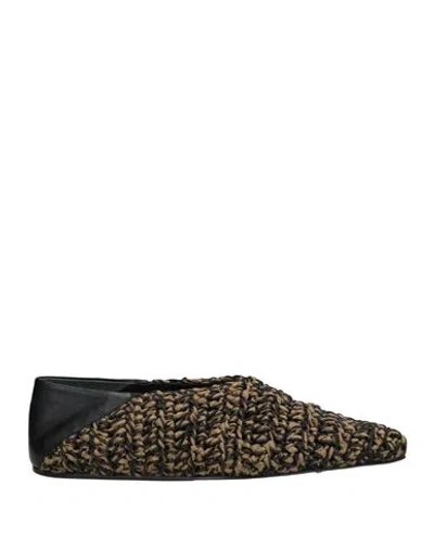 Jil Sander Woman Ballet Flats Mustard Size 5 Textile Fibers, Soft Leather In Yellow