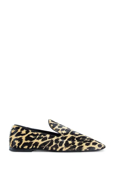 Jil Sander Woman Beige Flats In Animal Print