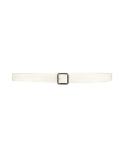 Jil Sander Woman Belt White Size Onesize Cow Leather In Green