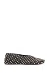 Jil Sander Black Ballet Flats With All-over Stud In Black