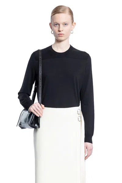 Jil Sander Maglione In Cotone Superfino In Black