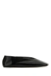 Jil Sander Woman Ballet Flats Black Size 10 Soft Leather In Black