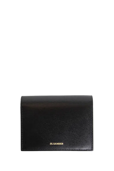 Jil Sander Woman Black Wallets & Cardholders In Green