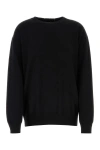 Jil Sander Gabardine Wool Shirt With Button-down Neck In Black