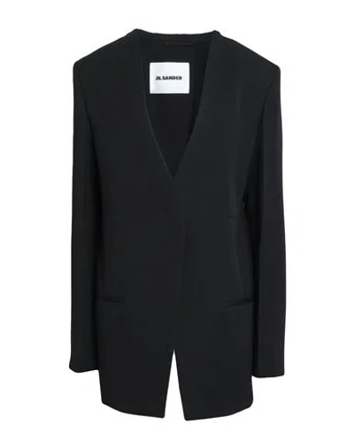 Jil Sander Woman Blazer Black Size 2 Wool