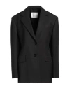 Jil Sander Woman Blazer Black Size 6 Viscose, Silk In Black
