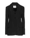 Jil Sander Woman Blazer Black Size 6 Viscose, Silk In Black