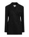 Jil Sander Woman Blazer Charcoal Size 6 Viscose, Silk In Grey