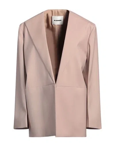 Jil Sander Woman Blazer Light Brown Size 4 Wool In Beige