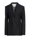 Jil Sander Woman Blazer Midnight Blue Size 4 Polyamide, Silk