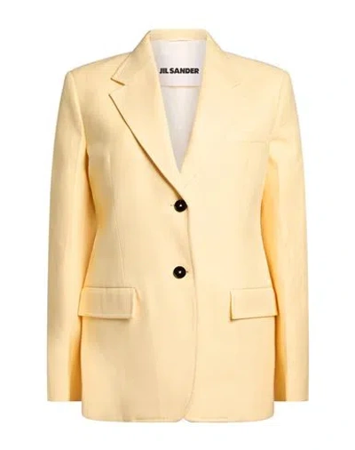 Jil Sander Woman Blazer Mustard Size 2 Cotton In Yellow