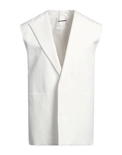 Jil Sander Woman Blazer Off White Size 6 Cotton