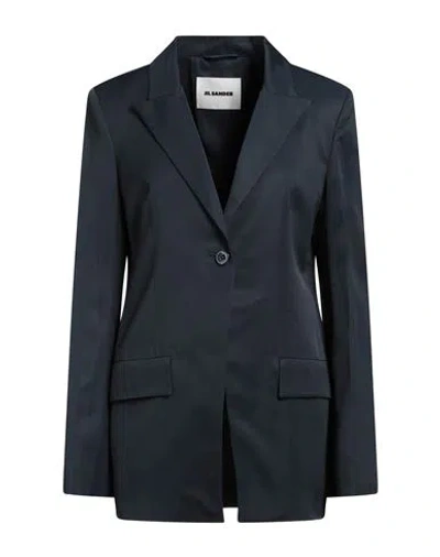 Jil Sander Woman Blazer Slate Blue Size 4 Viscose