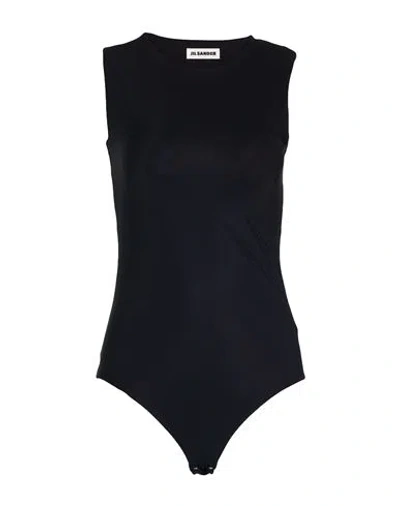 Jil Sander Woman Bodysuit Black Size L Polyamide, Elastane
