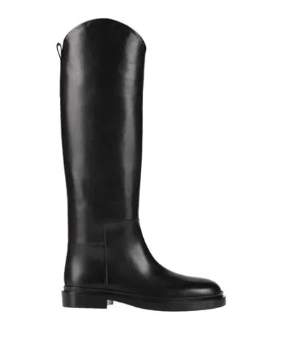 JIL SANDER JIL SANDER WOMAN BOOT BLACK SIZE 6 LEATHER