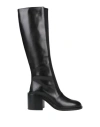 Jil Sander Woman Knee Boots Black Size 11 Soft Leather In Black