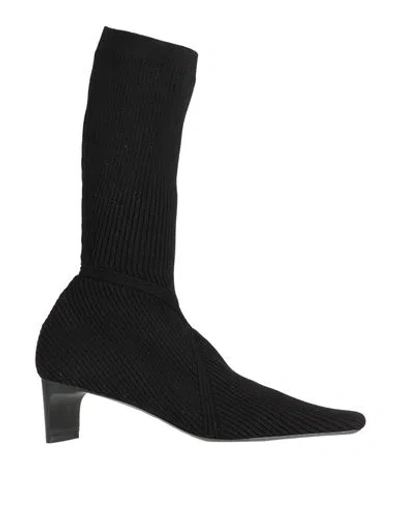 Jil Sander Woman Boot Black Size 7 Textile Fibers