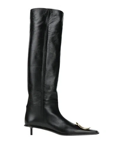 Jil Sander Woman Boot Black Size 8 Leather