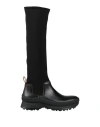 Jil Sander Woman Boot Black Size 8 Leather, Textile Fibers