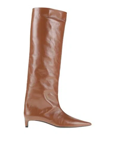 Jil Sander Woman Boot Camel Size 6 Leather