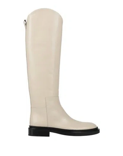 JIL SANDER JIL SANDER WOMAN BOOT CREAM SIZE 6.5 LEATHER