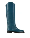 Jil Sander Woman Boot Deep Teal Size 8 Leather